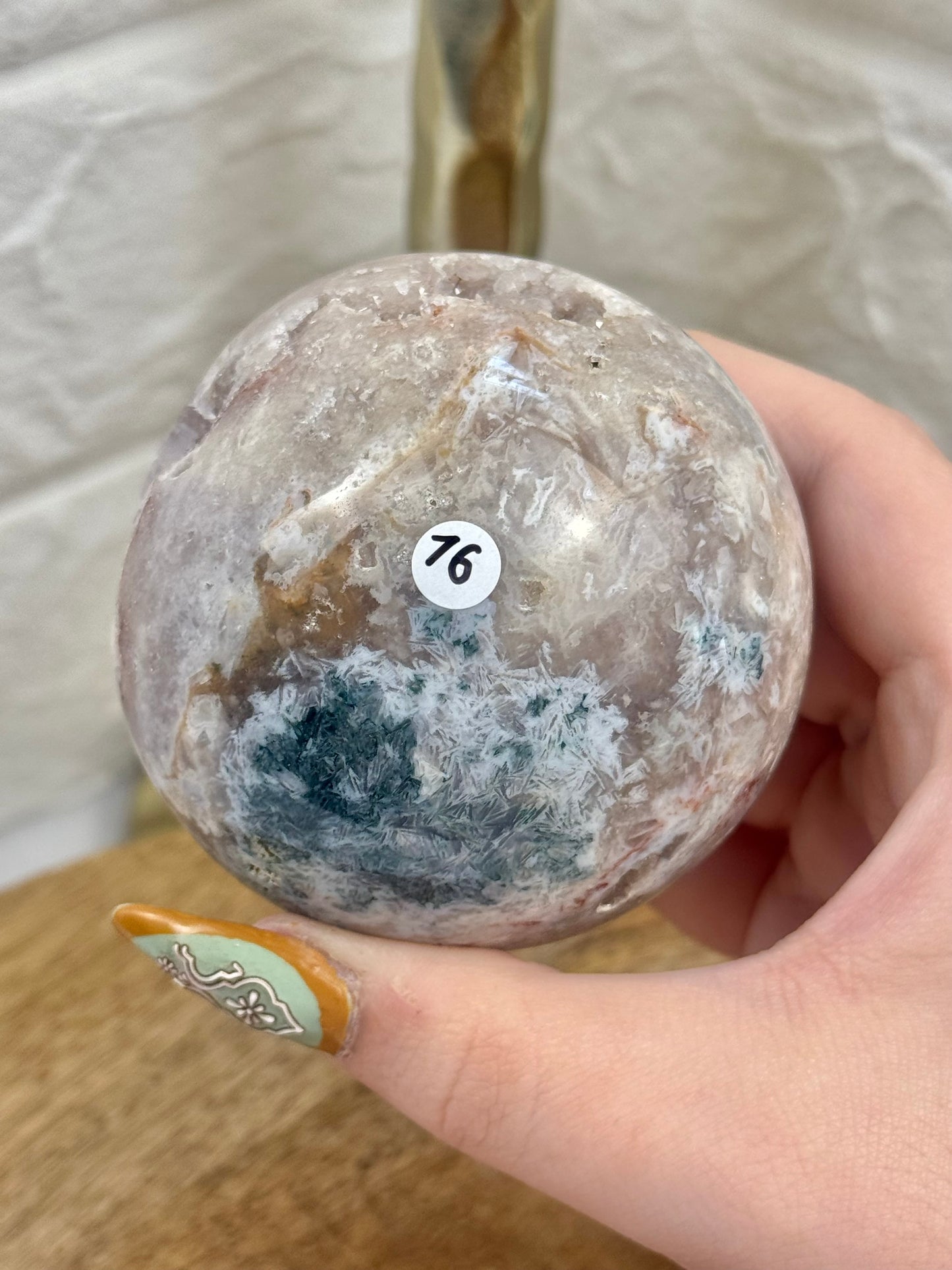 Stunning druzy pink amethyst sphere from Brazil