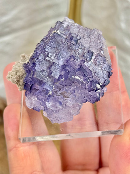 Incredible deep purple fluorite from the Tule mine in Mexico A