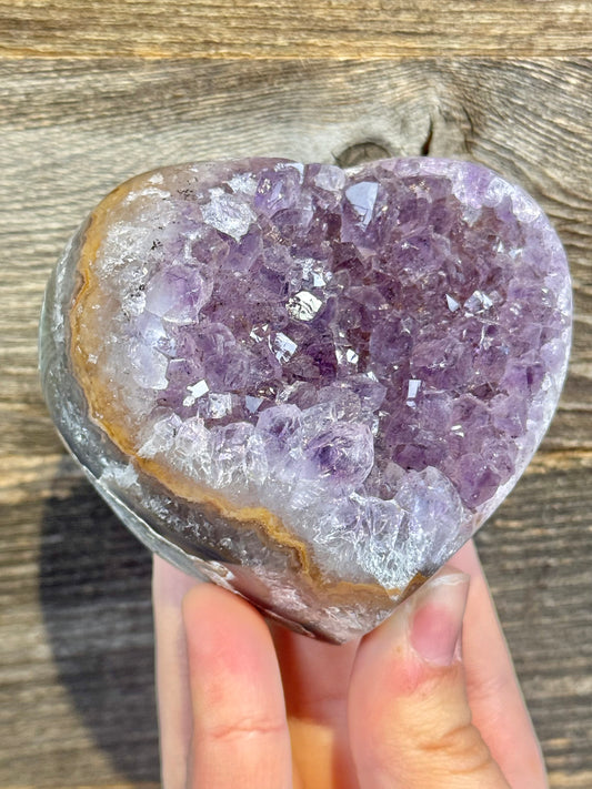 Beautiful amethyst heart from Brazil