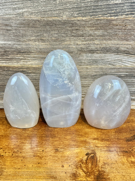 You pick! Blue rose quartz Freeforms from Madagascar