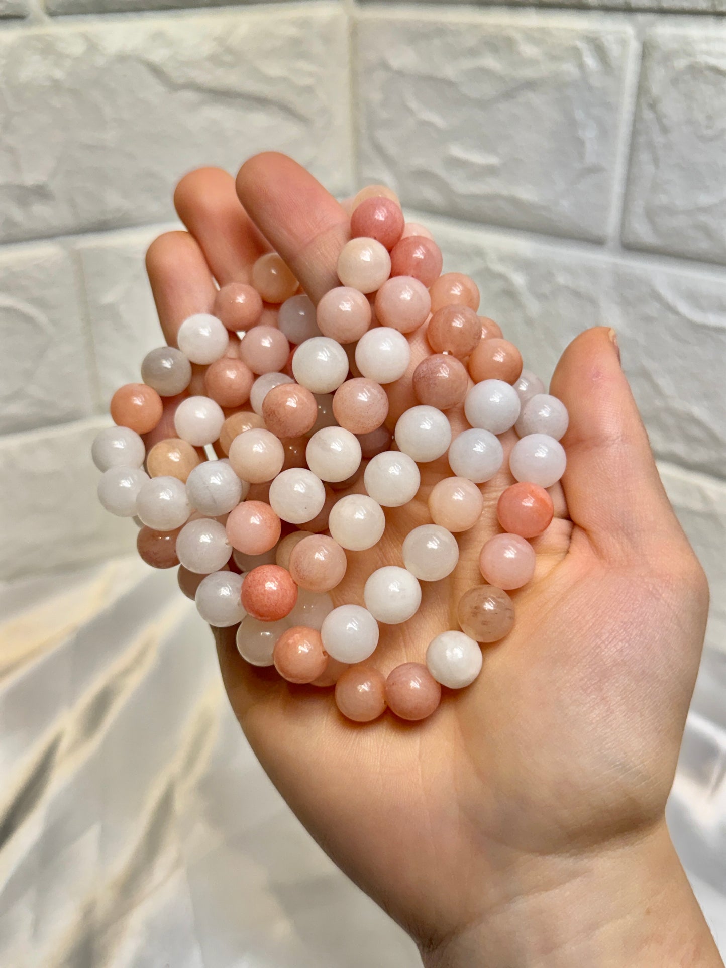 1 10mm peach aventurine bracelet