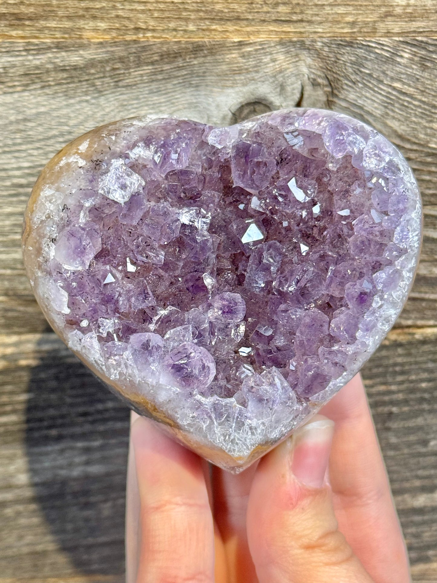 Beautiful amethyst heart from Brazil