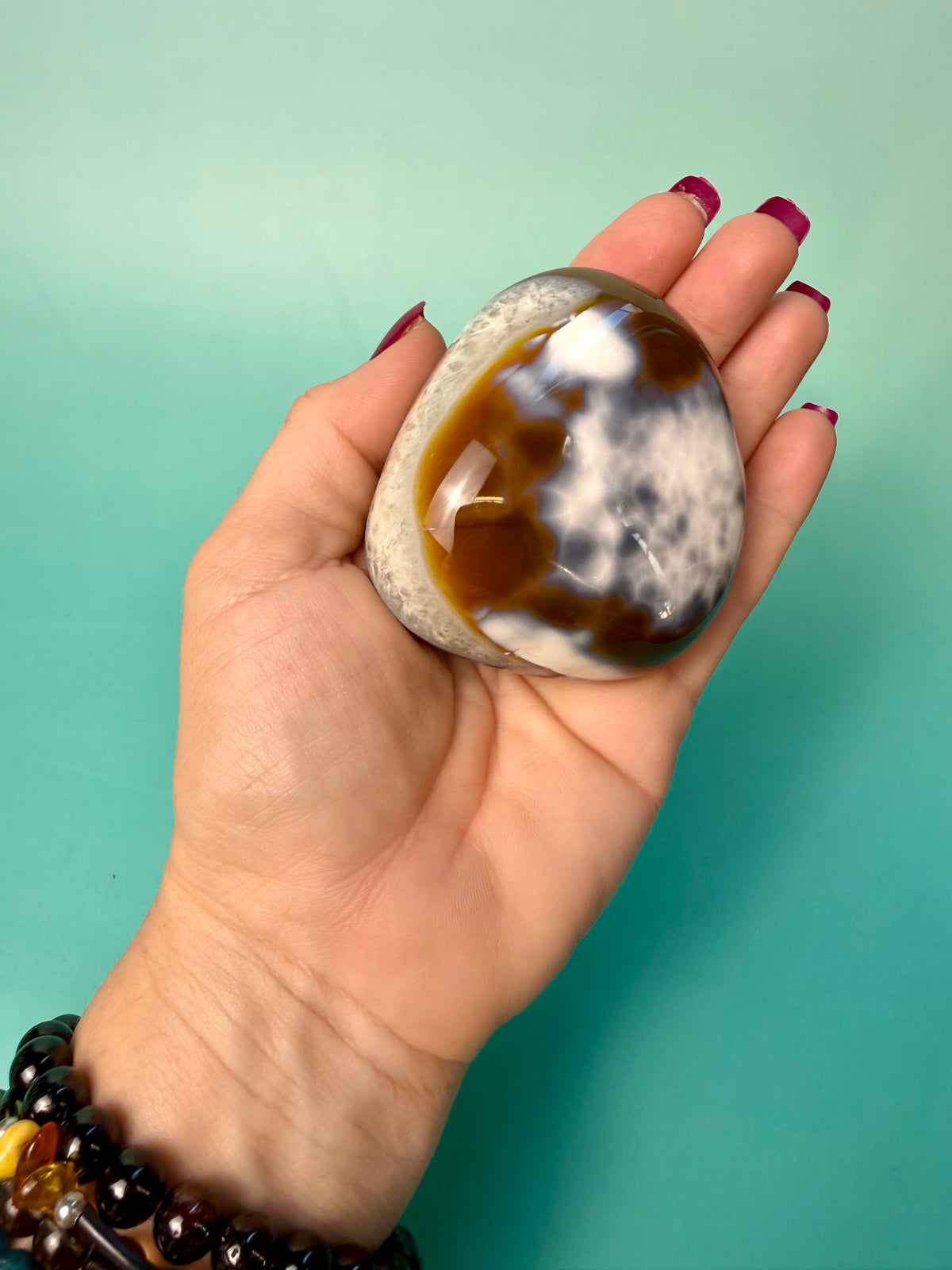 Orca X Carnelian Gallet/ Palm Stone 15C