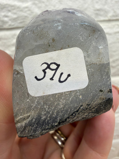 Dark Purple Uruguayan Amethyst with Calcite U