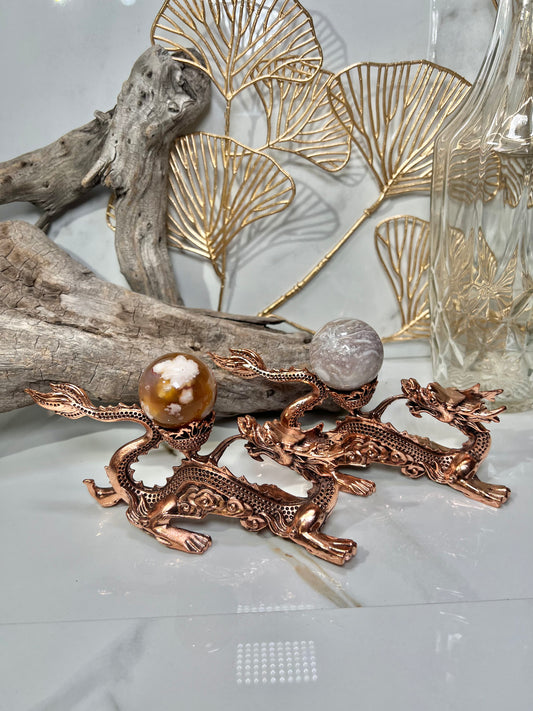 Copper/rose gold dragon sphere stand (doesn’t include sphere)