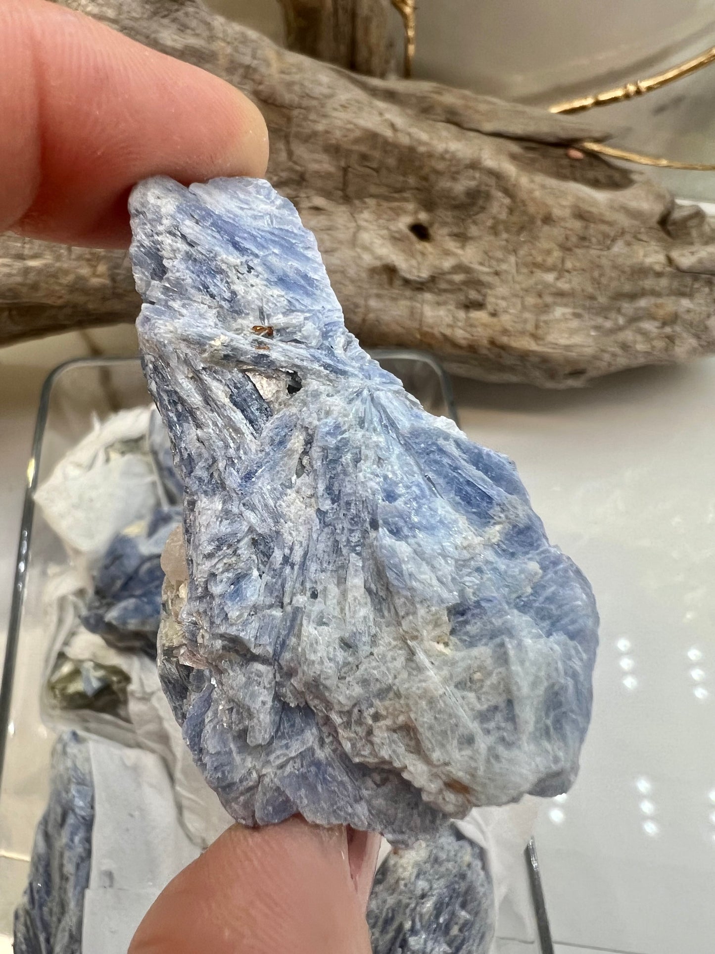 1 raw piece of blue kyanite from Brazil