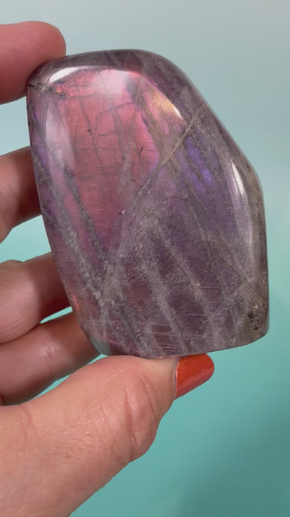 Hot pink flash labradorite Freeform T