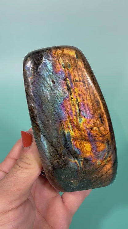 Stunning bright flash labradorite Freeform H