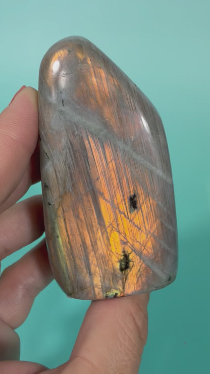 Orange sunset flash labradorite Freeform R