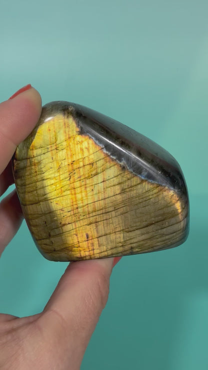 Tangerine flash labradorite Freeform M