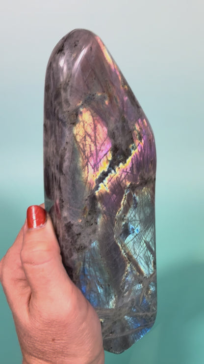Incredible “unicorn” flash labradorite Freeform B