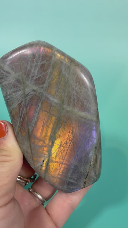 Stunning sunset flash labradorite Freeform F