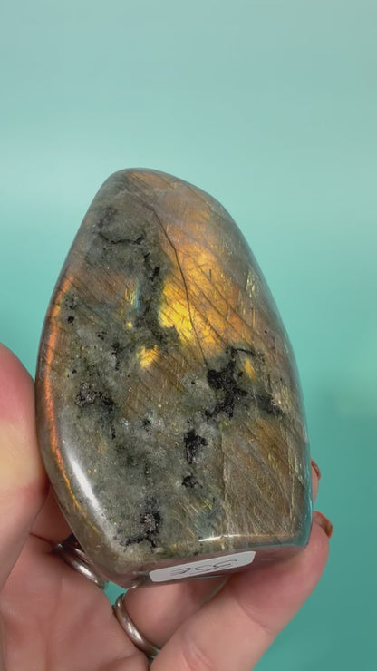 Tangerine flash labradorite Freeform E